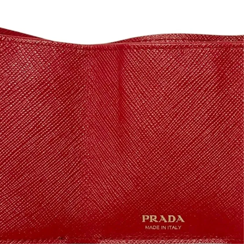 Prada Black   Red Heart Wallet