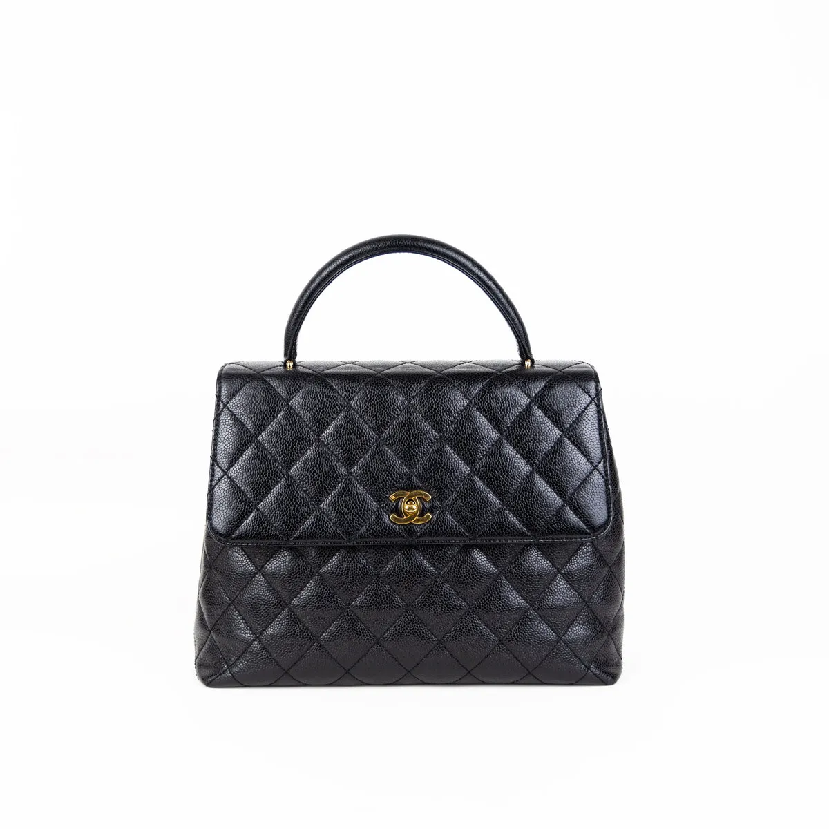 Pre-Owned Chanel Caviar Quilted Kelly Top Handle