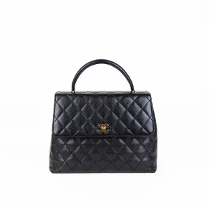 Pre-Owned Chanel Caviar Quilted Kelly Top Handle