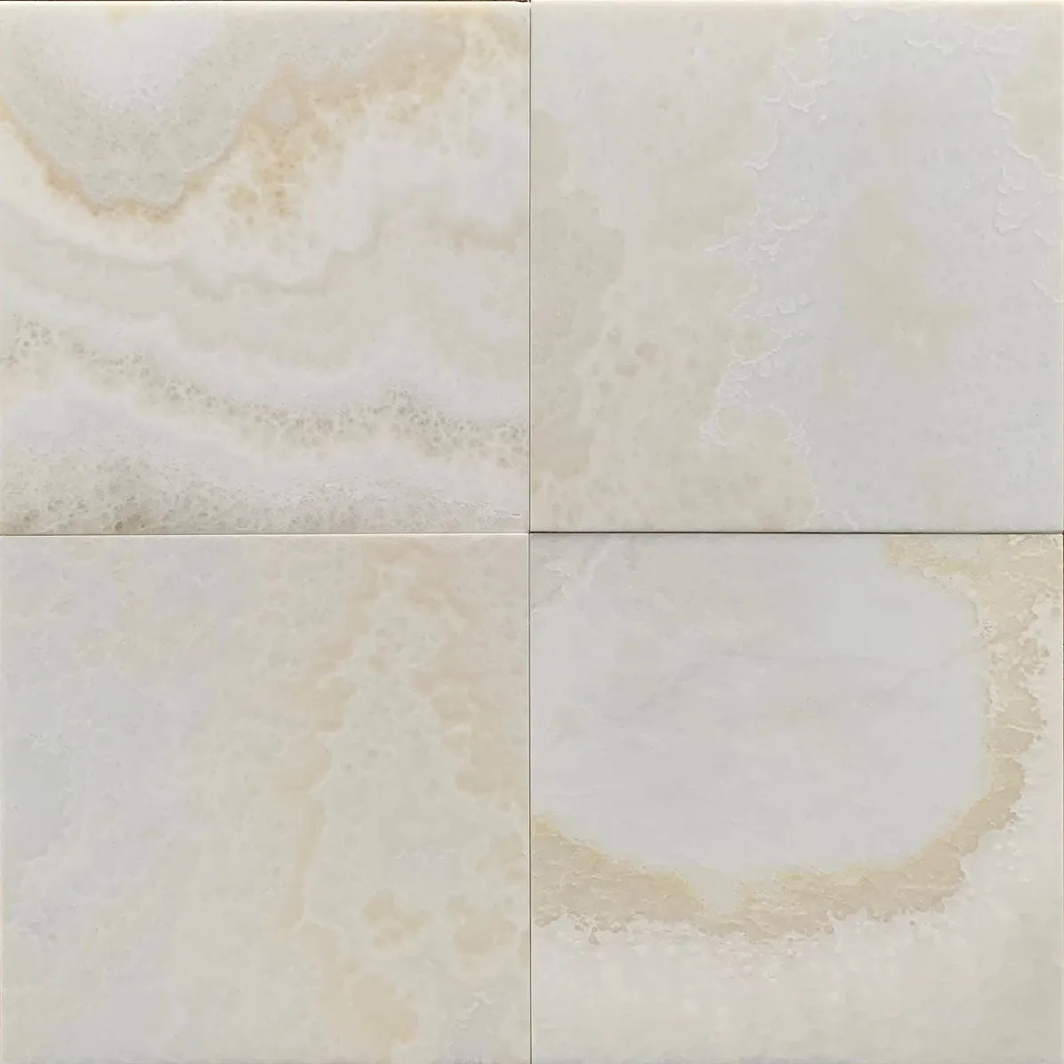 Premium White Onyx CROSS-CUT 12 X 12 Polished Tile - Box of 5 sq. ft.