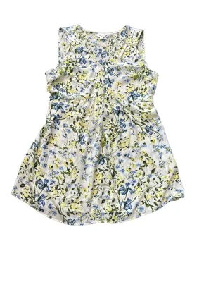 Pretty blue and yellow flowered blouse. Xsmall.