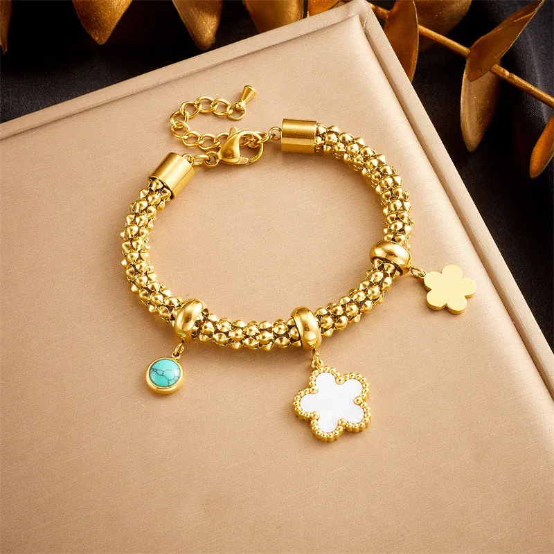 Pulseira Retro em Aço Inoxidável