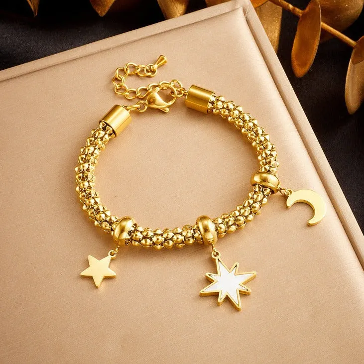 Pulseira Retro em Aço Inoxidável