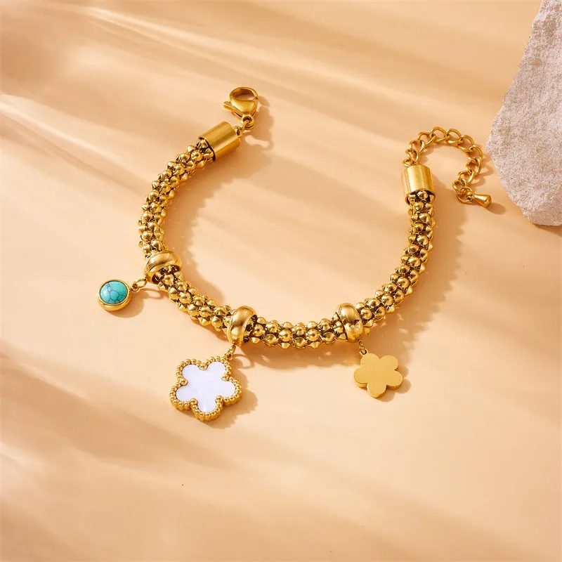 Pulseira Retro em Aço Inoxidável