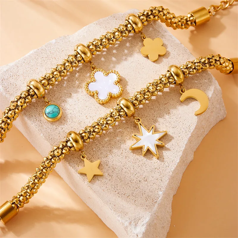 Pulseira Retro em Aço Inoxidável