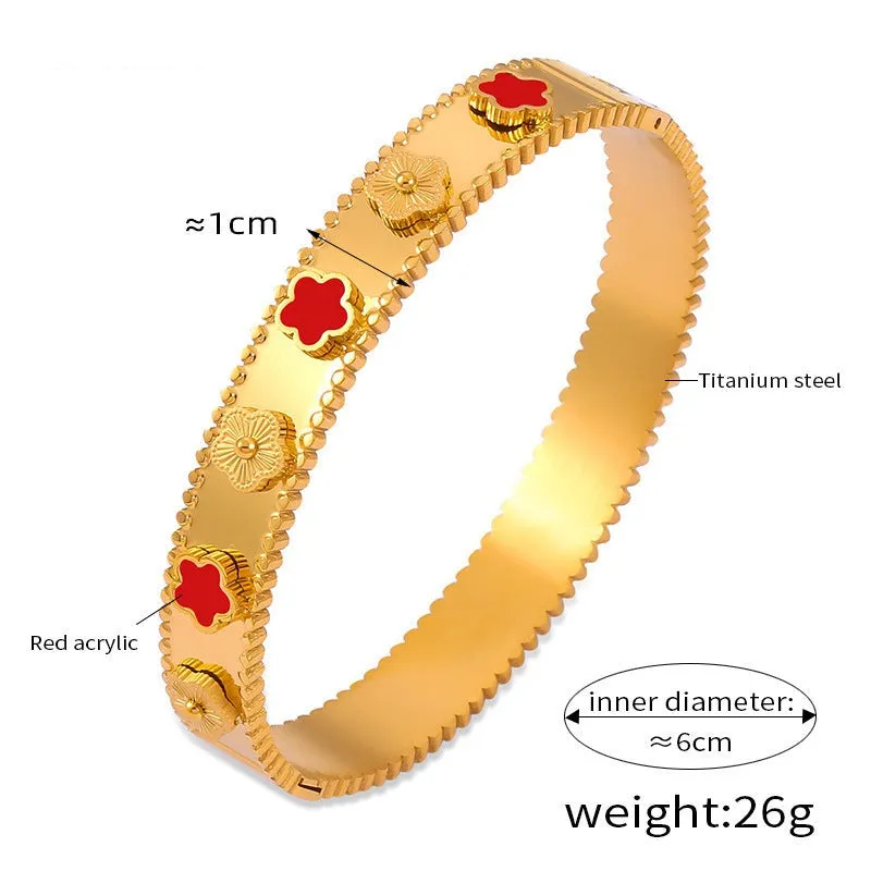 Pulseira Retro em Aço Titânio