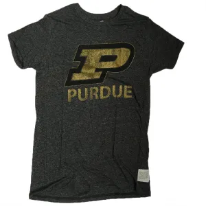 Purdue Boilermakers Retro Brand Mock Twist Black Logo Shirt