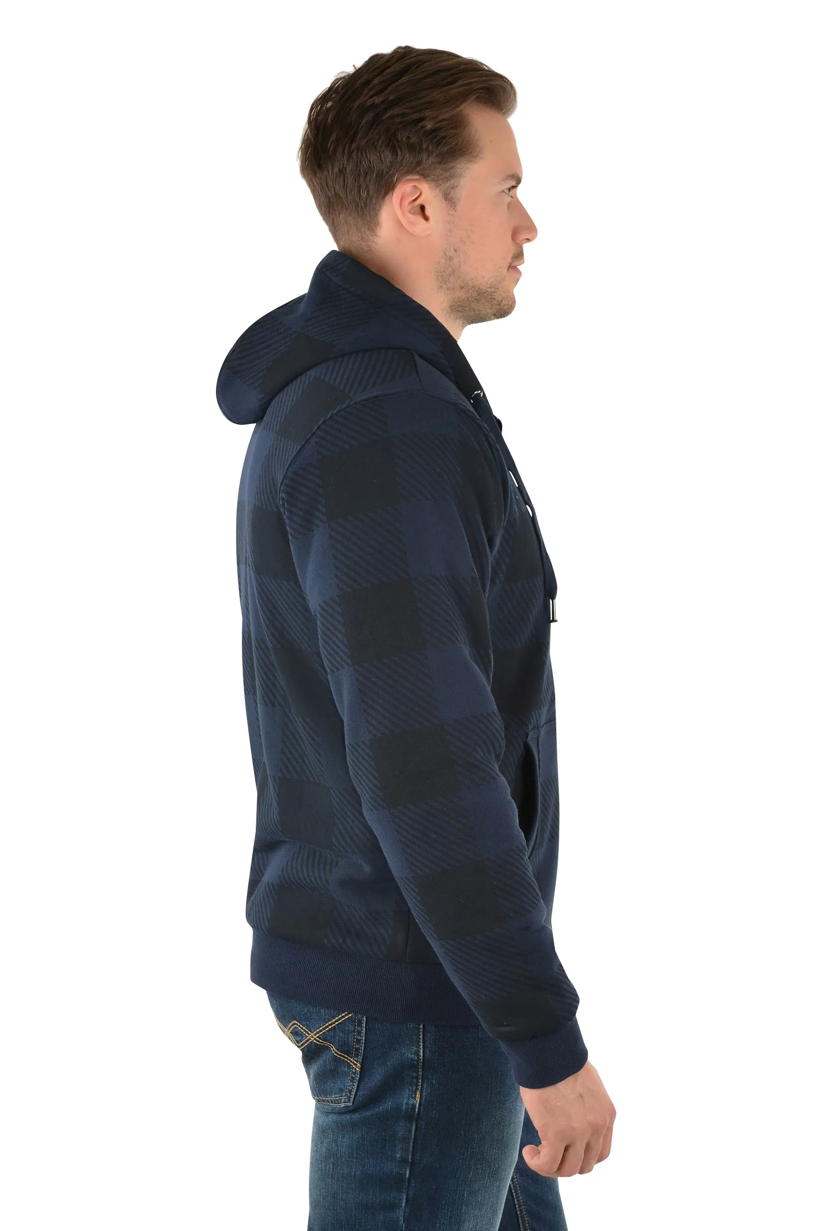 Pure Western Tonkin Zip Through Mens Hoodie Navy