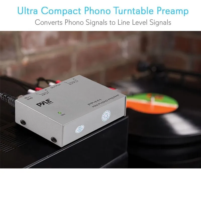 Pyle PP444 Ultra-Compact Phono Turntable Preamp