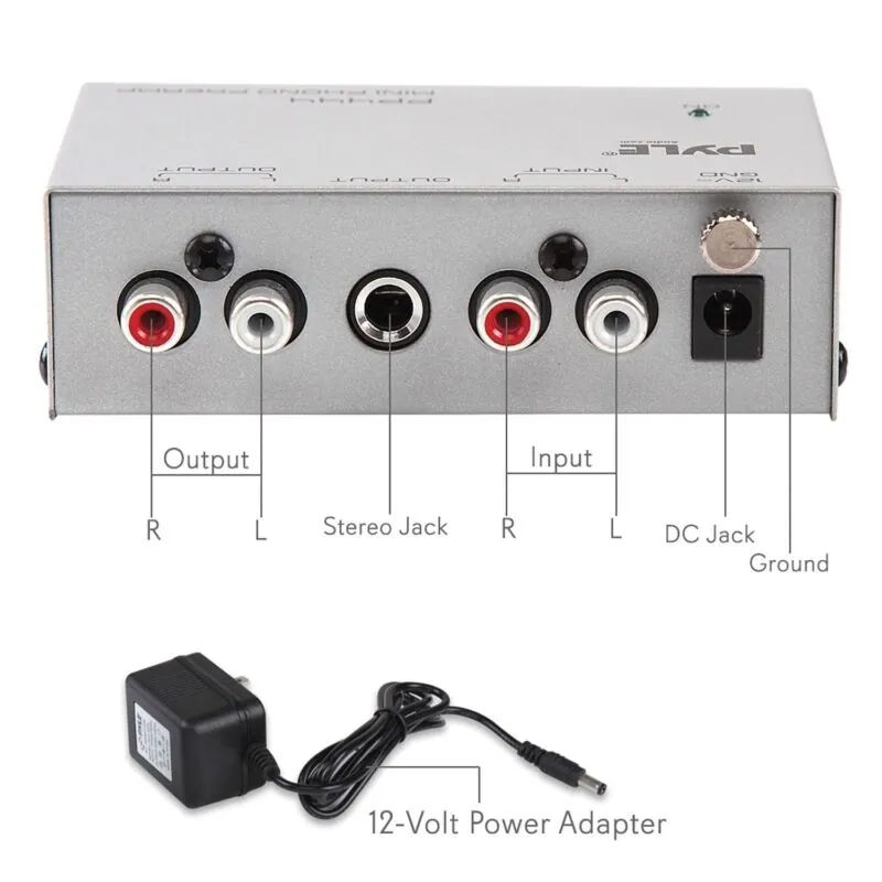 Pyle PP444 Ultra-Compact Phono Turntable Preamp