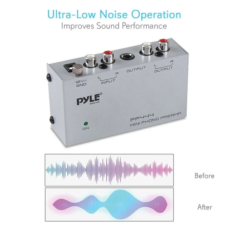 Pyle PP444 Ultra-Compact Phono Turntable Preamp