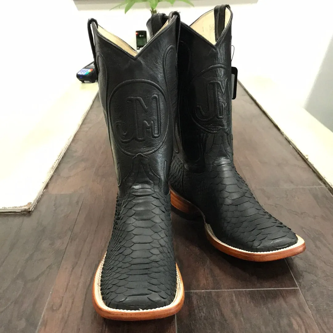 Python-Matte Black triple stitched