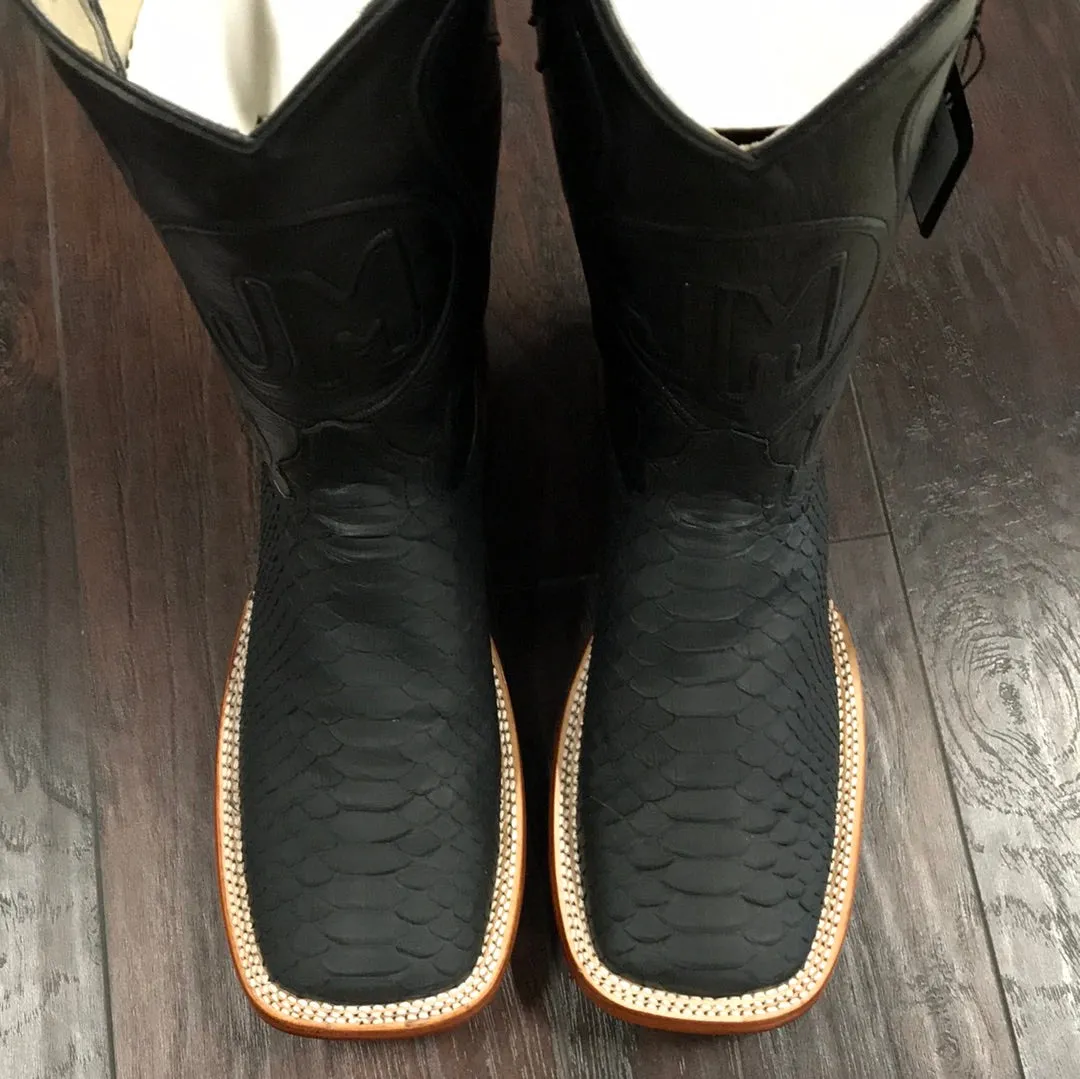 Python-Matte Black triple stitched