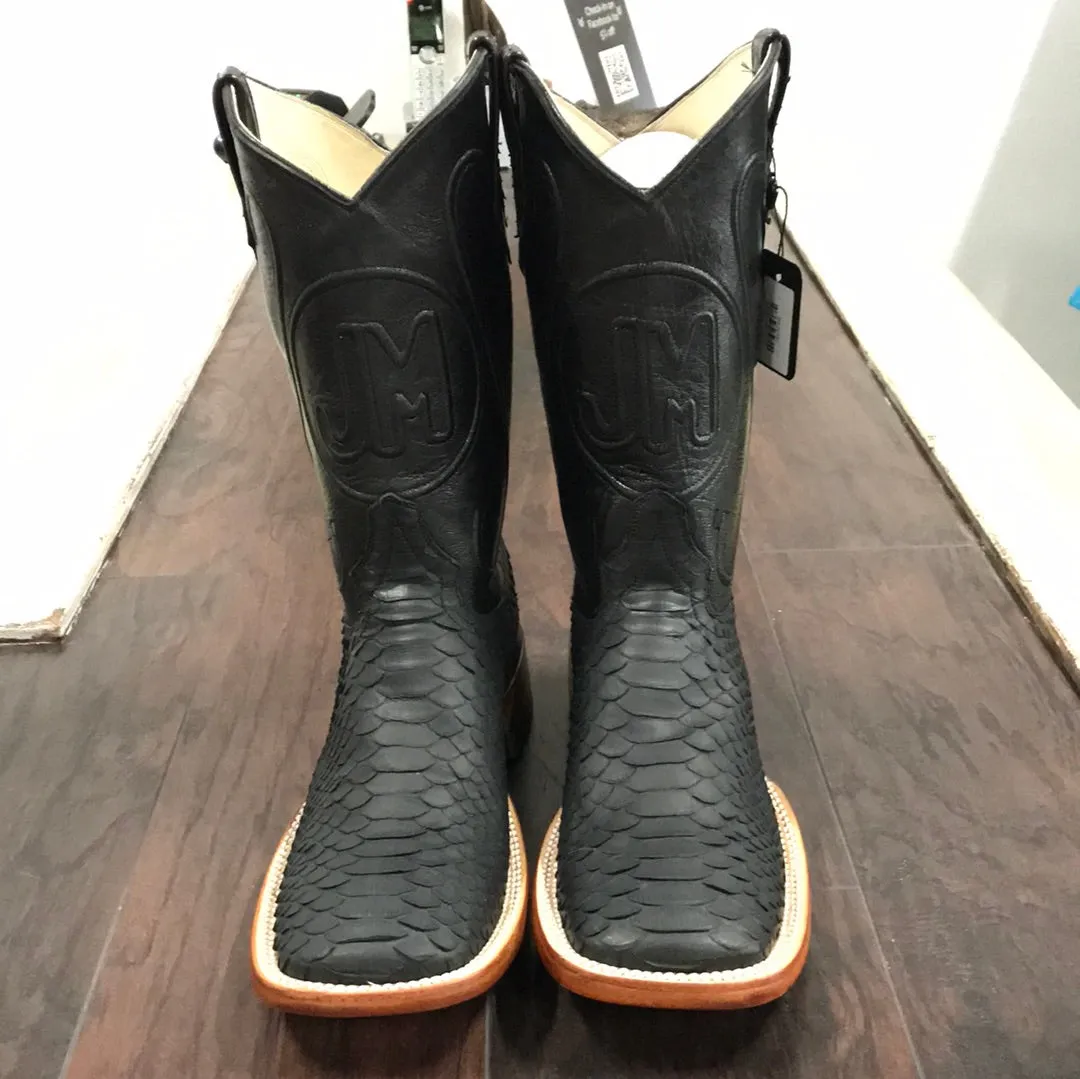 Python-Matte Black triple stitched