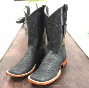 Python-Matte Black triple stitched