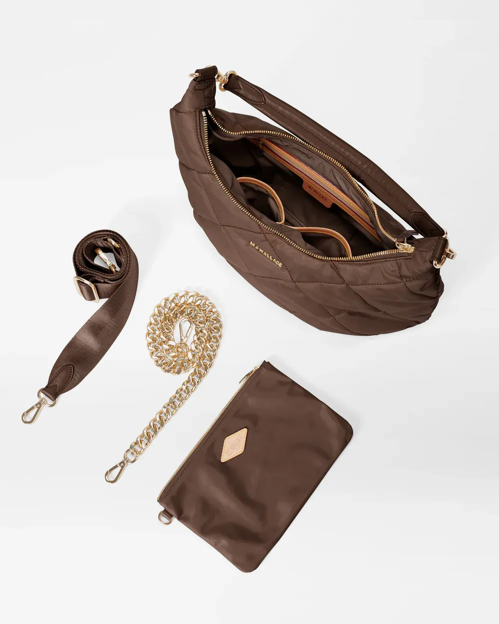 Quilted Madison Shoulder Bag | Walnut
