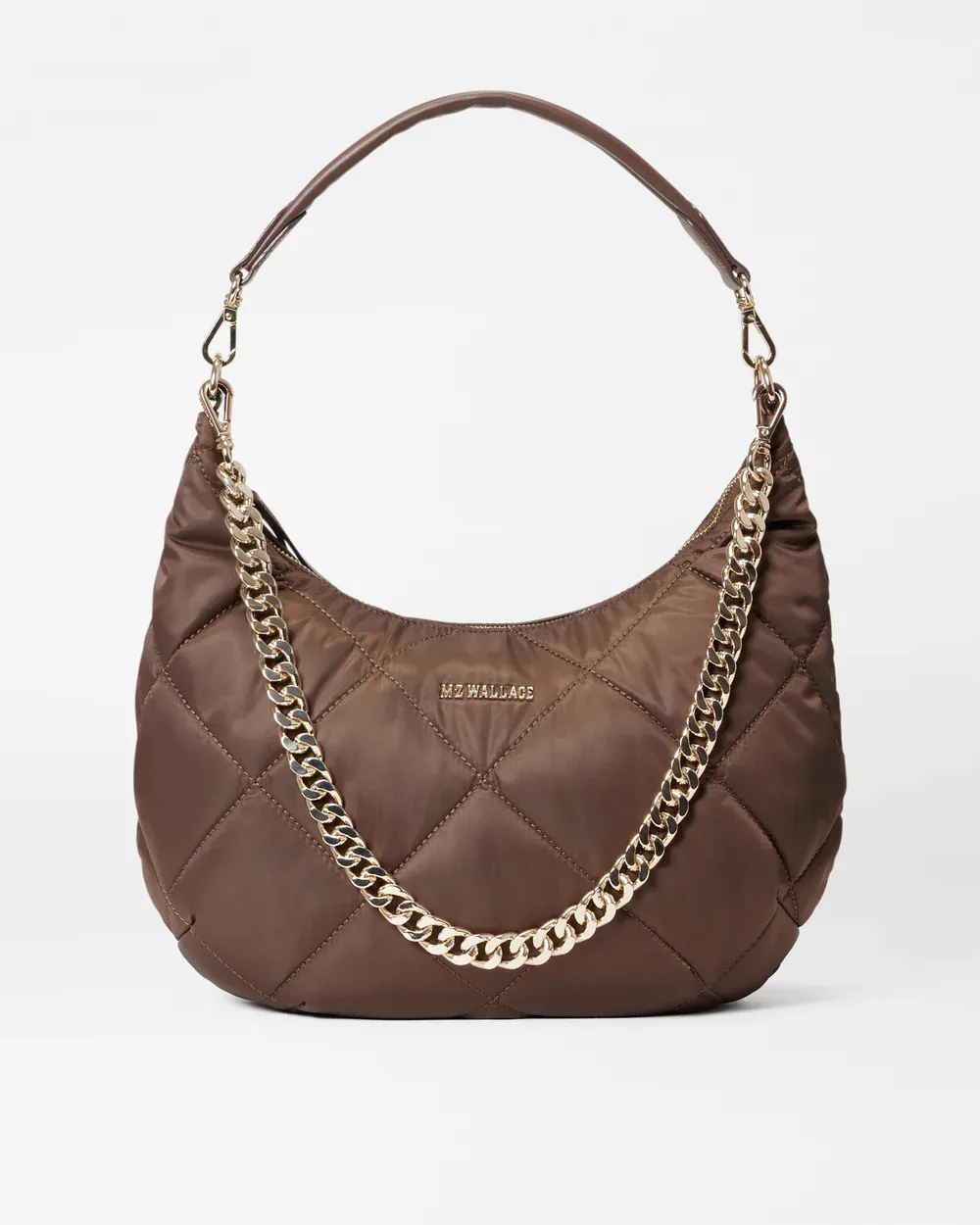 Quilted Madison Shoulder Bag | Walnut
