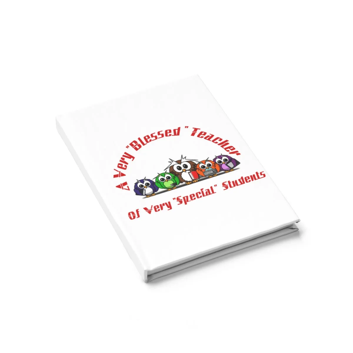"Blessed Owl Teacher" Red Letters Journal - Ruled Line