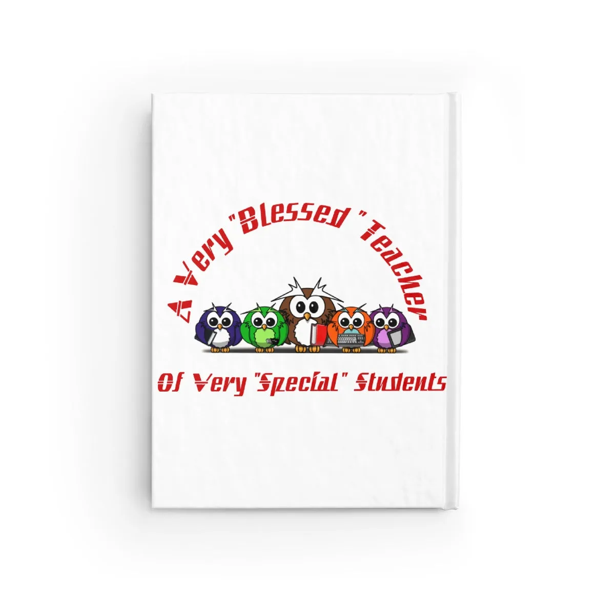 "Blessed Owl Teacher" Red Letters Journal - Ruled Line