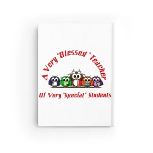 "Blessed Owl Teacher" Red Letters Journal - Ruled Line