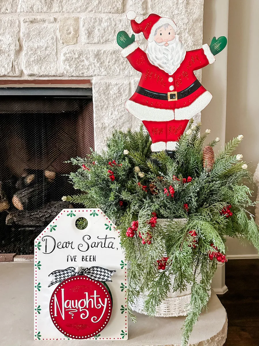 "DEAR SANTA" SIGN & REVERSIBLE CHARM SET
