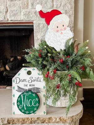 "DEAR SANTA" SIGN & REVERSIBLE CHARM SET