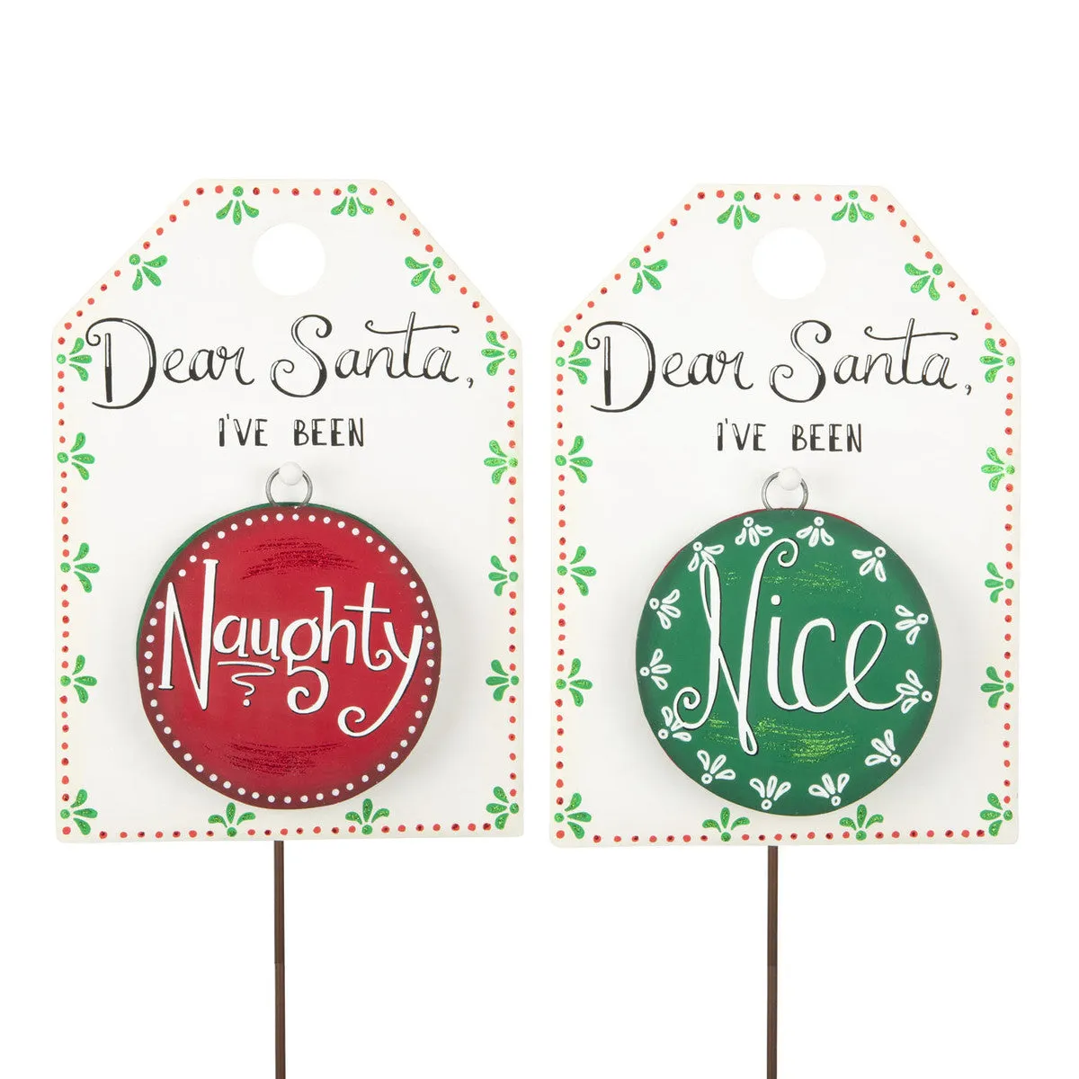 "DEAR SANTA" SIGN & REVERSIBLE CHARM SET