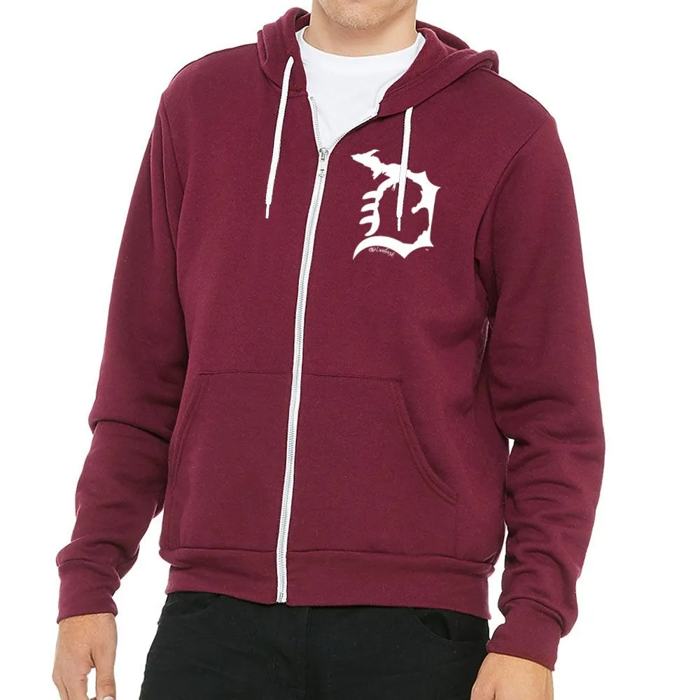 "Michigan D" Men's Full Zip Hoodie