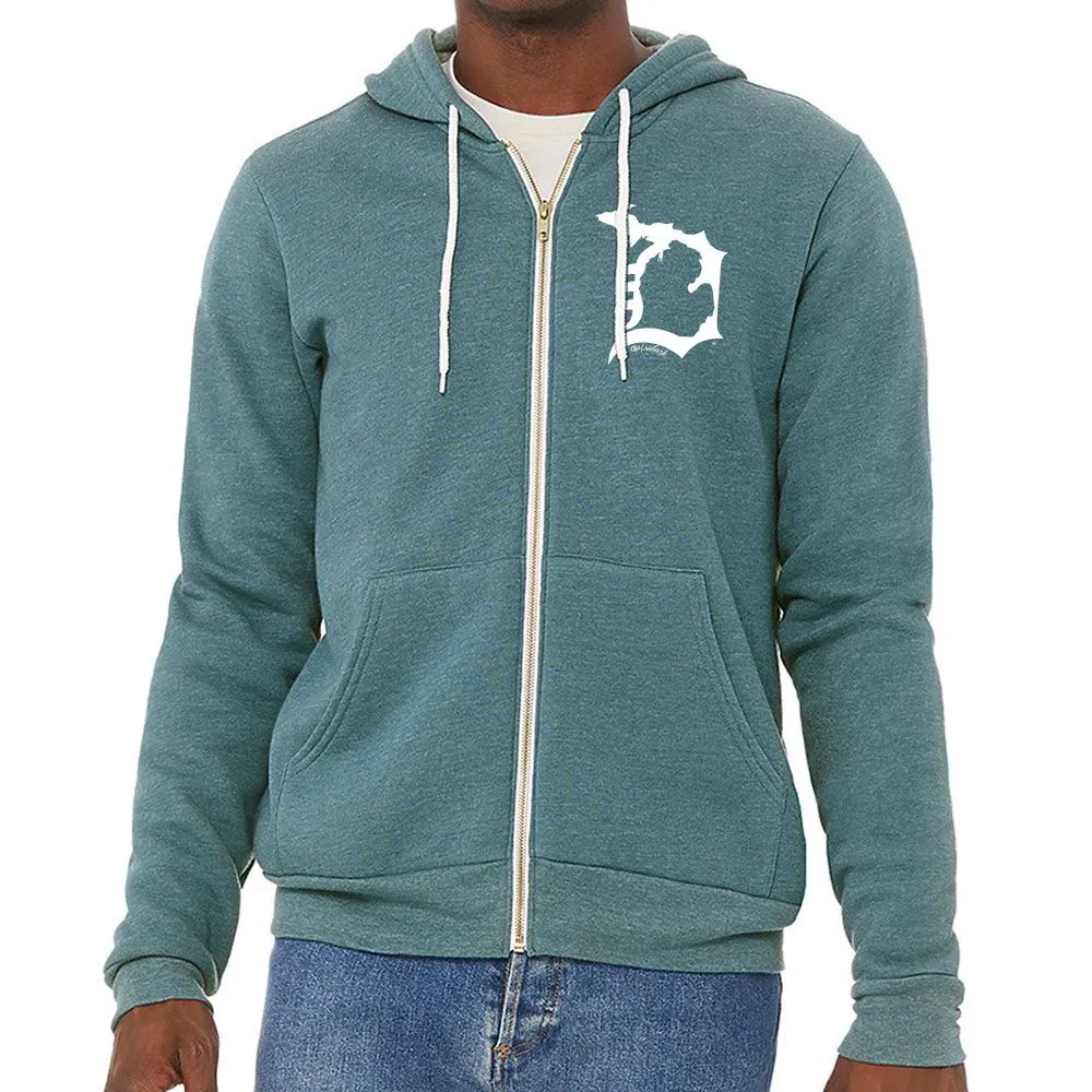"Michigan D" Men's Full Zip Hoodie