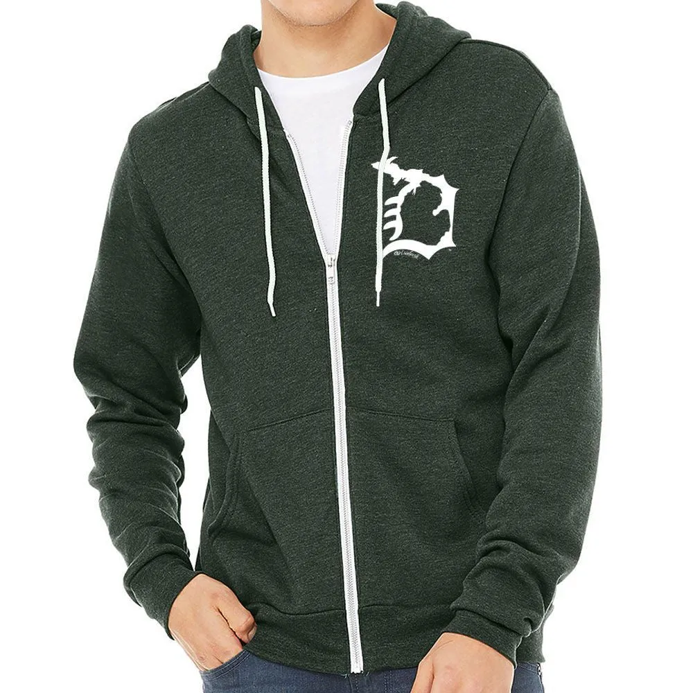 "Michigan D" Men's Full Zip Hoodie