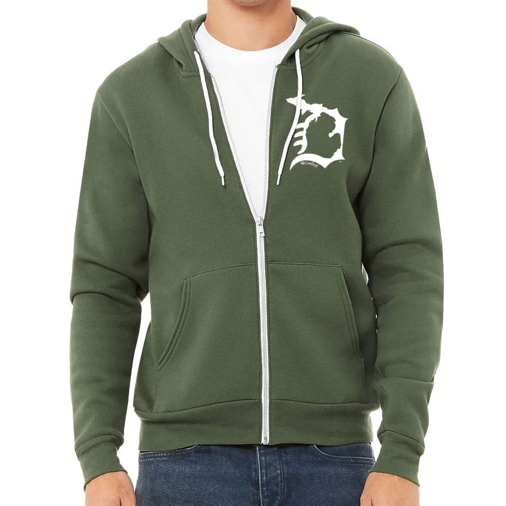 "Michigan D" Men's Full Zip Hoodie