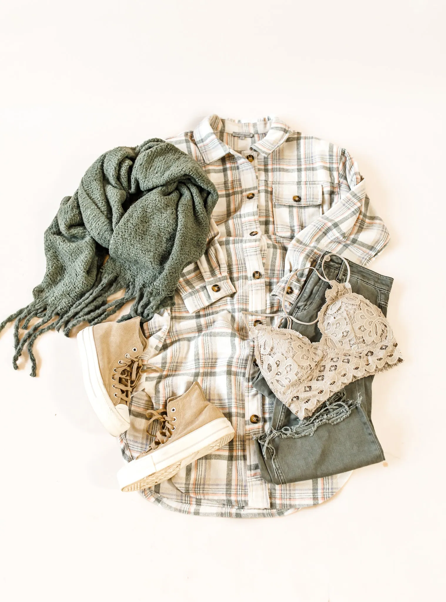 Rachel Flannel - Tan