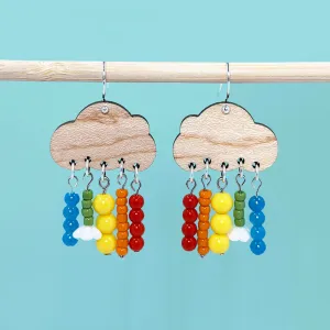 Rainbow Cloud Hanging Earrings