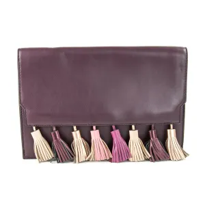 REBECCA MINKOFF Dark Cherry Multi Sofia Clutch Bag $245 NEW