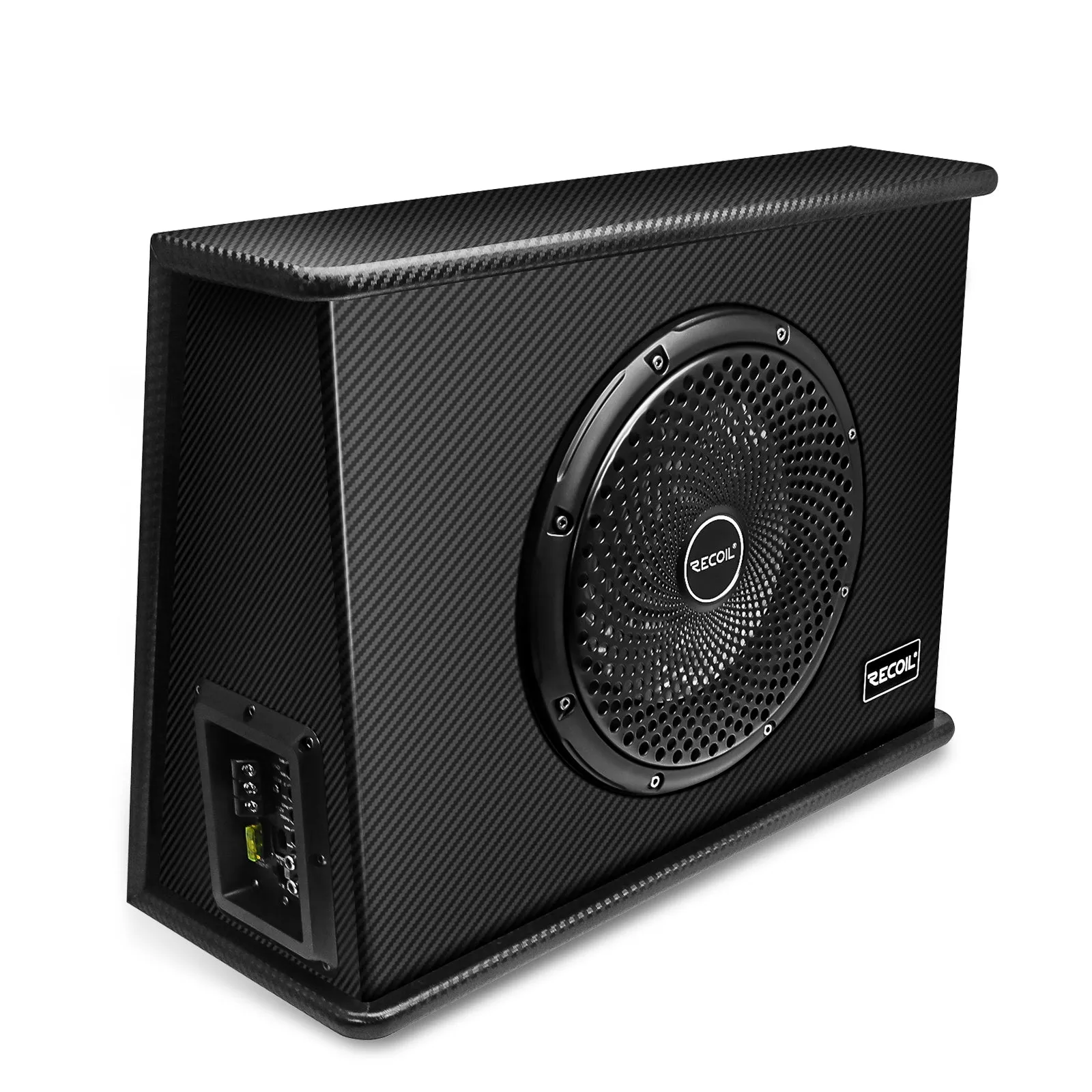 Recoil SWS12 Slim Active Ported Subwoofer 12" 600W with Wiring Kits