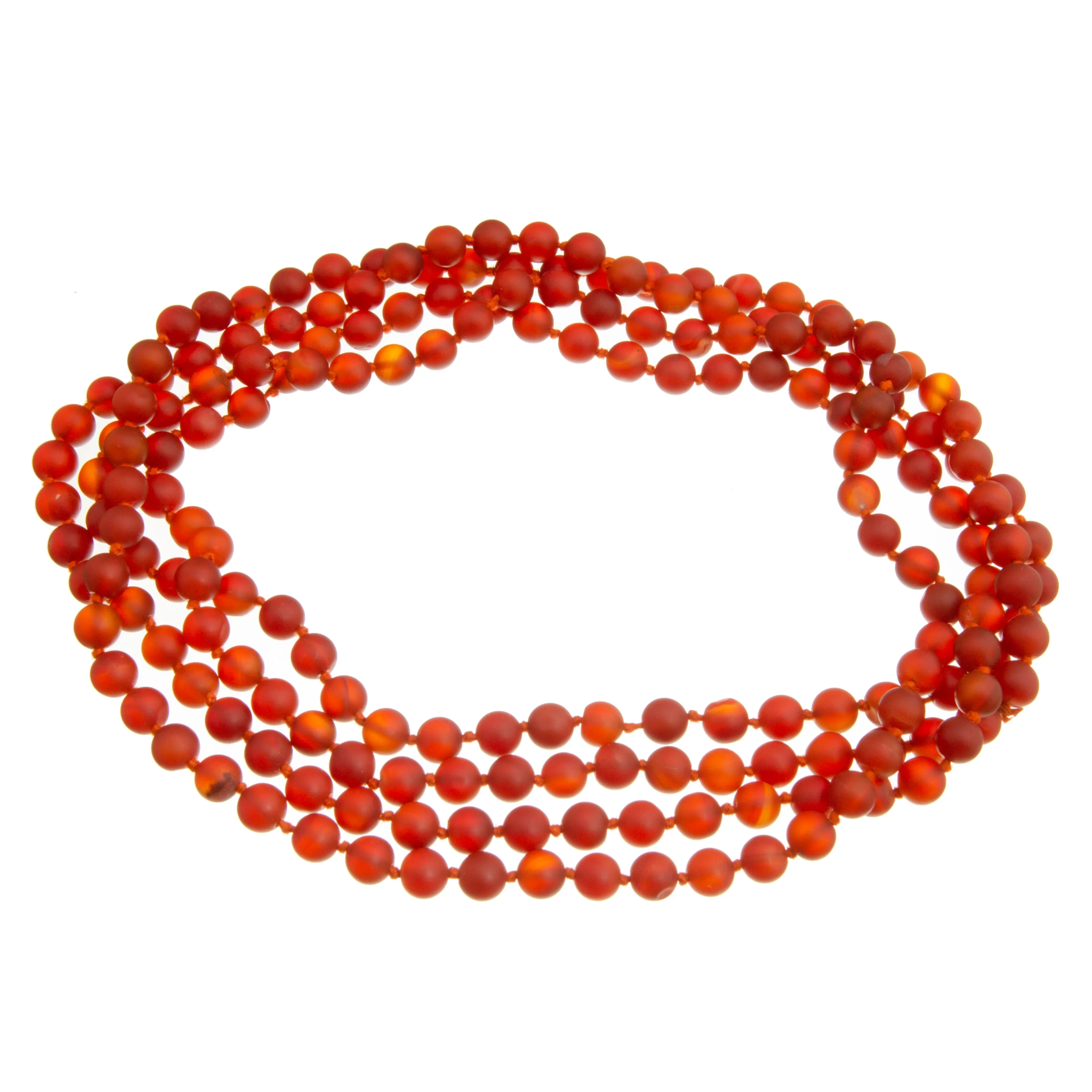 RED ONYX BEADS LONG - 71" (180cm)