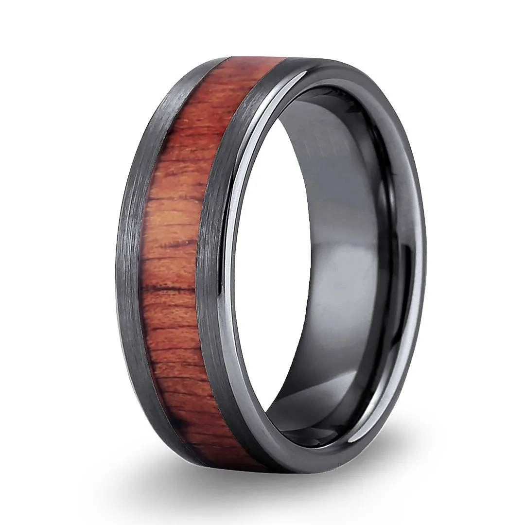 Redwood Classic Tungsten Ring - Gunmetal Brushed