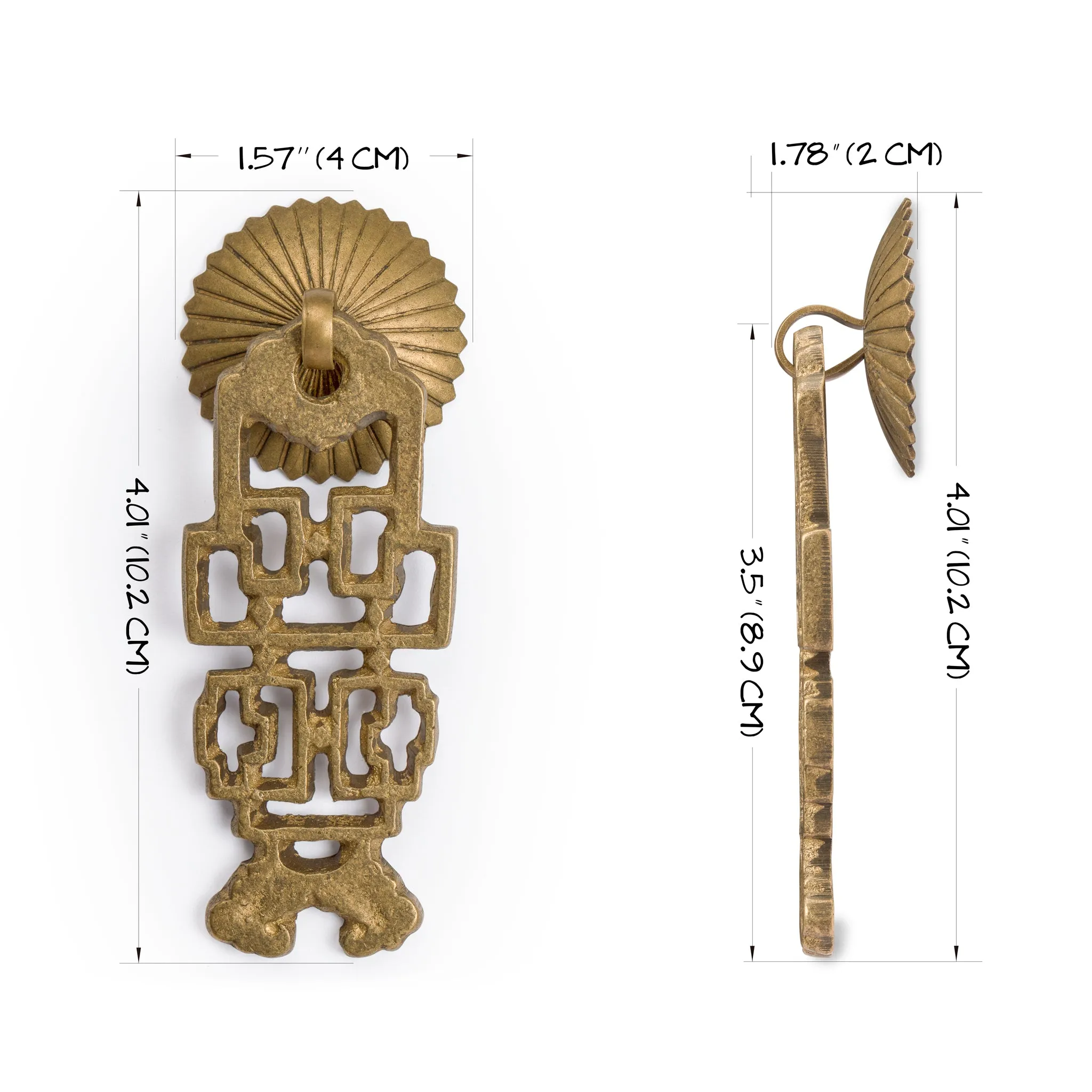 Regal Dynasty Brass Hardware Pulls 4" - Set of 2