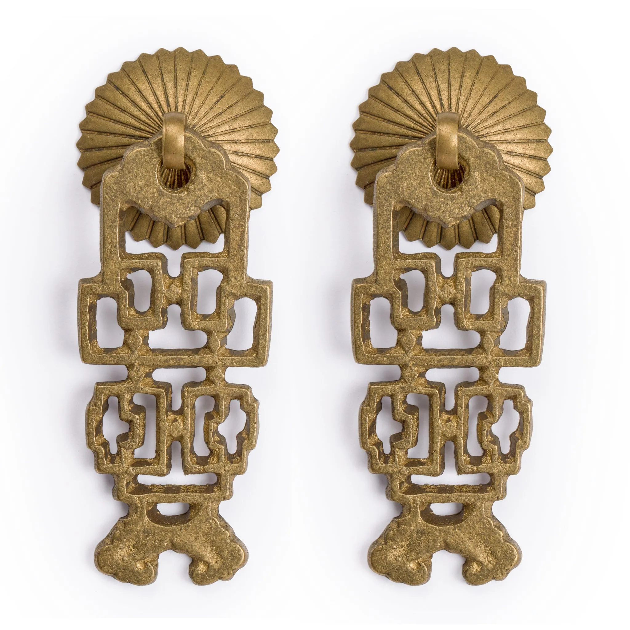 Regal Dynasty Brass Hardware Pulls 4" - Set of 2