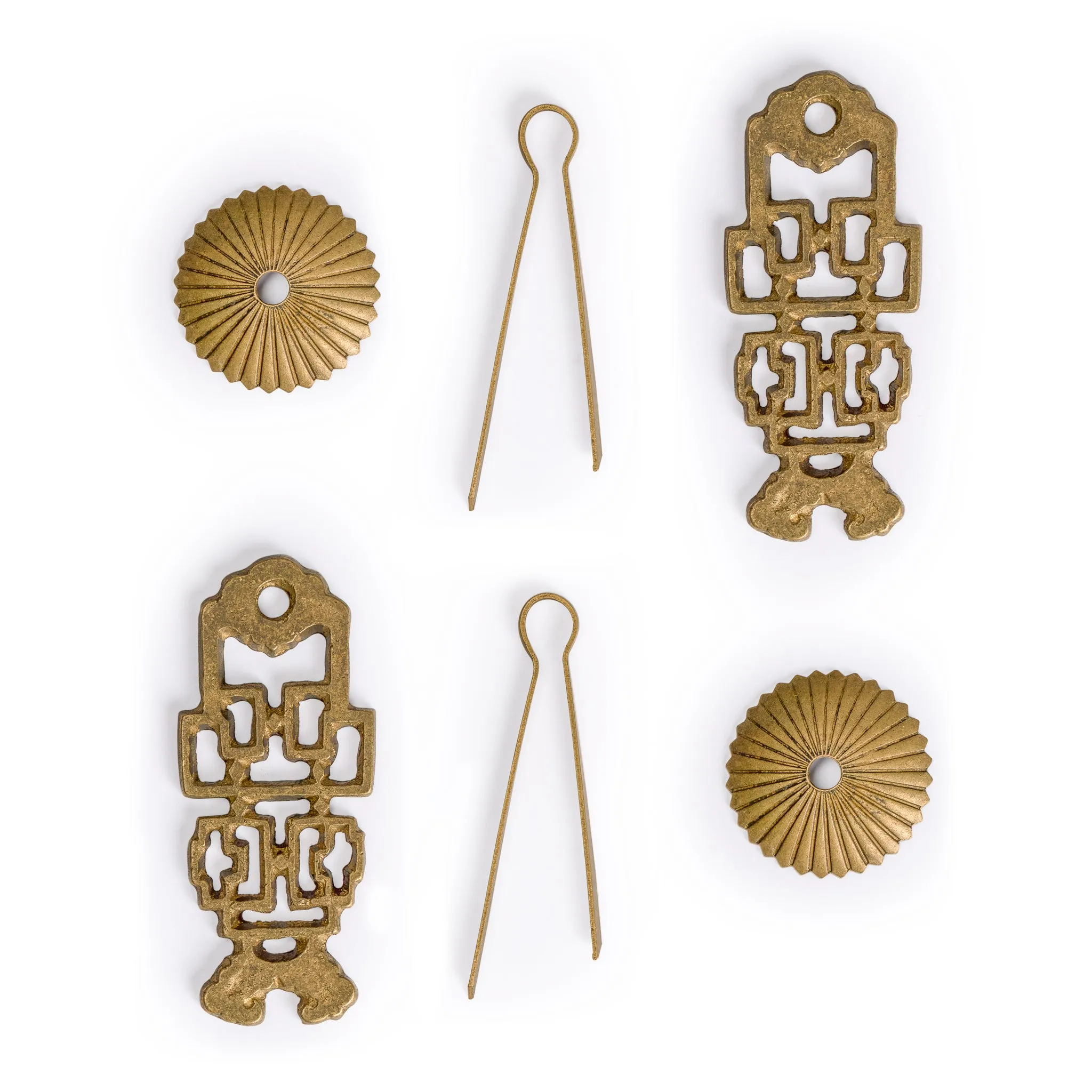Regal Dynasty Brass Hardware Pulls 4" - Set of 2