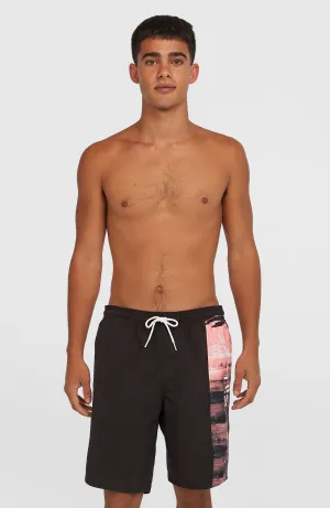 Retro 19'' Badehose | Coral Melted Texture