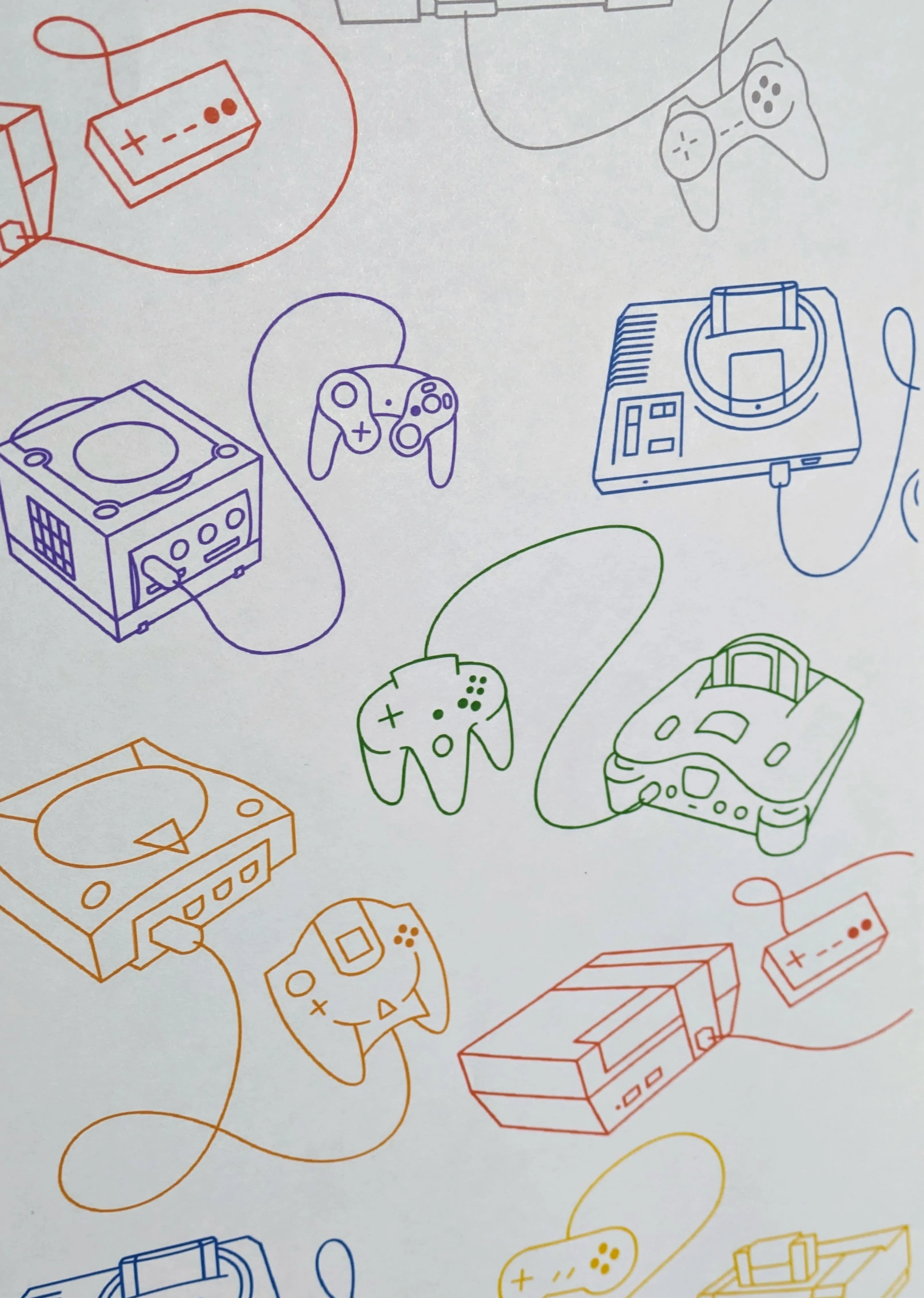 Retro Consoles Wrapping Paper by Coestar