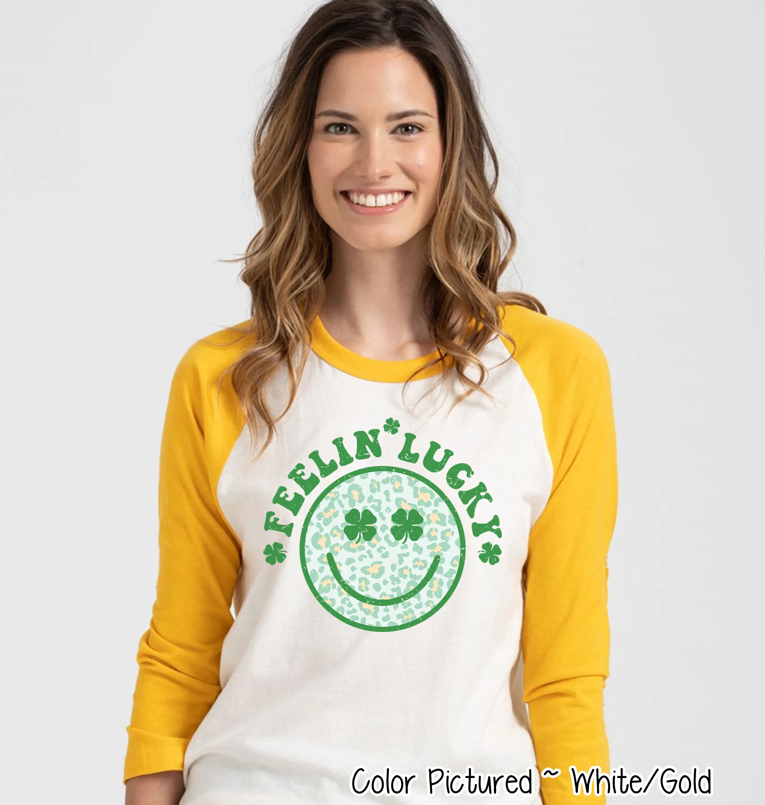 Retro Feelin Lucky Smiley Face St Patricks Day Tee