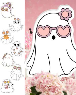 Retro Ghosts Party Props