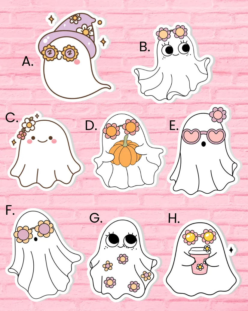 Retro Ghosts Party Props