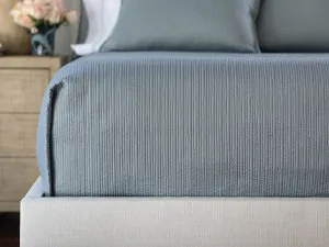 Retro King Coverlet Blue S&S 112X98