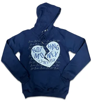 RETRO LABEL Broken but not Broke HOODIE (RETRO 4 MIDNIGHT NAVY)