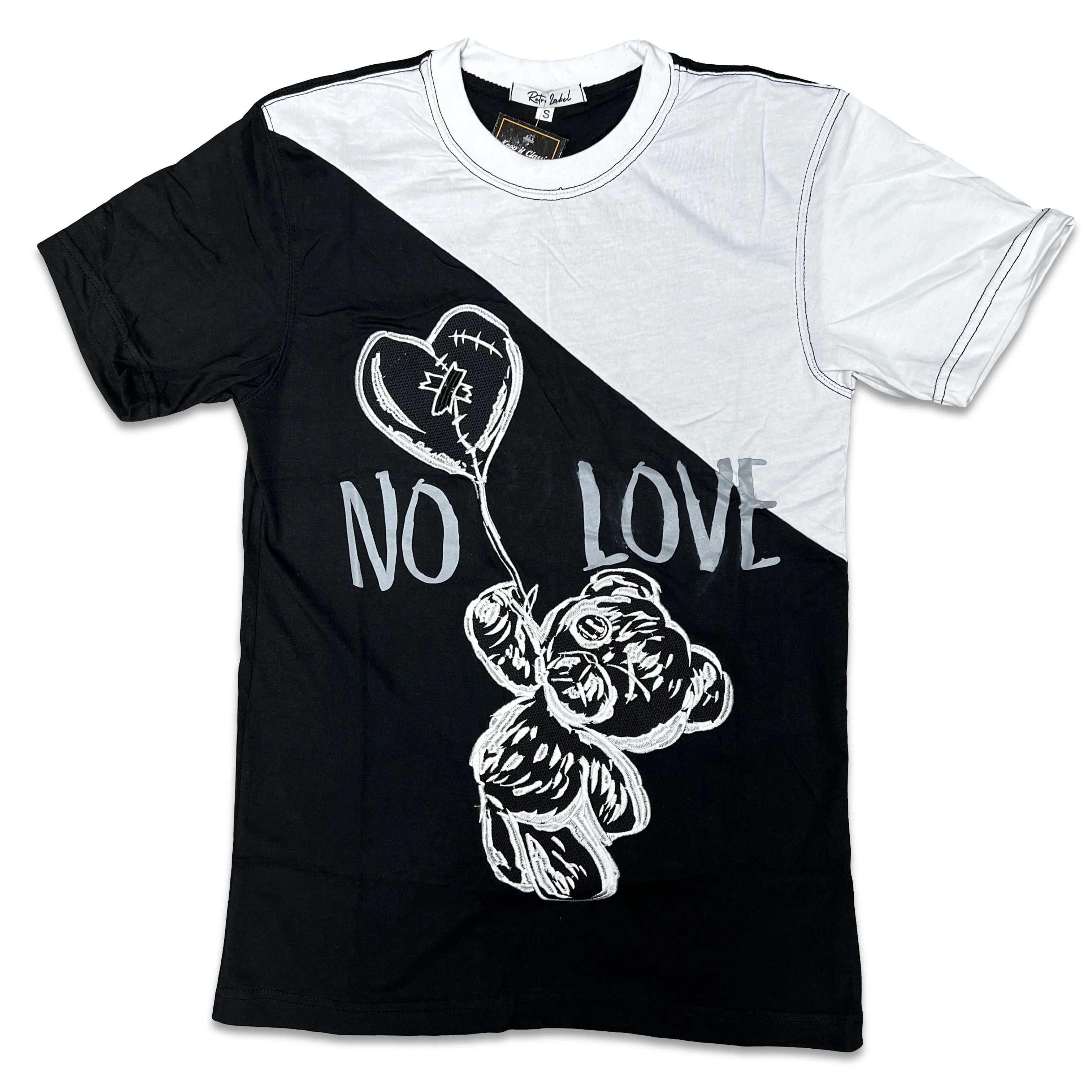 RETRO LABEL No Love SHIRT (RETRO 4 BLACK CANVA)