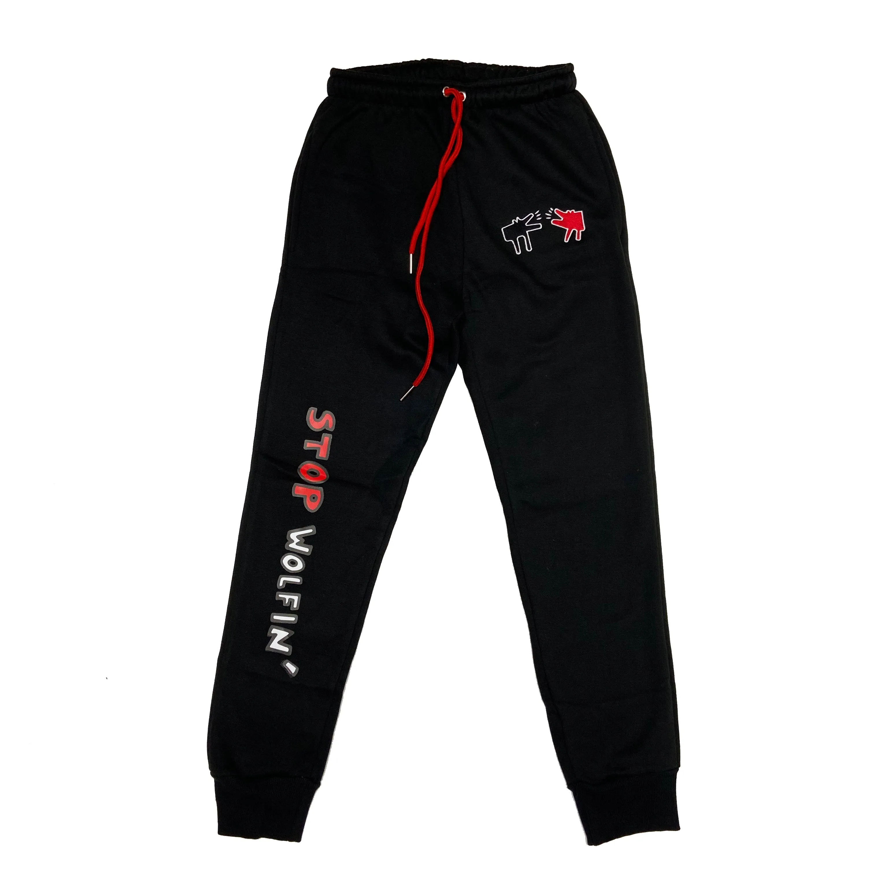 Retro Label Stop Wolfin Joggers (Retro 13 Reverse He Got Game)