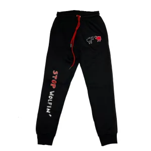 Retro Label Stop Wolfin Joggers (Retro 13 Reverse He Got Game)